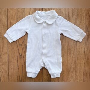 Pure Born White Baby Sleeper 100% Cotton One Piece 0-3 months